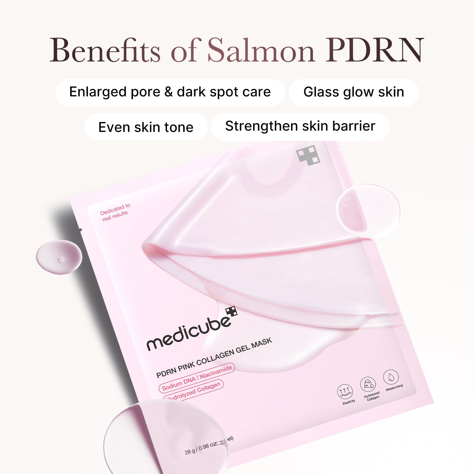 Medicube Salmon PDRN Pink Collagen Jelly Gel Mask 4EA