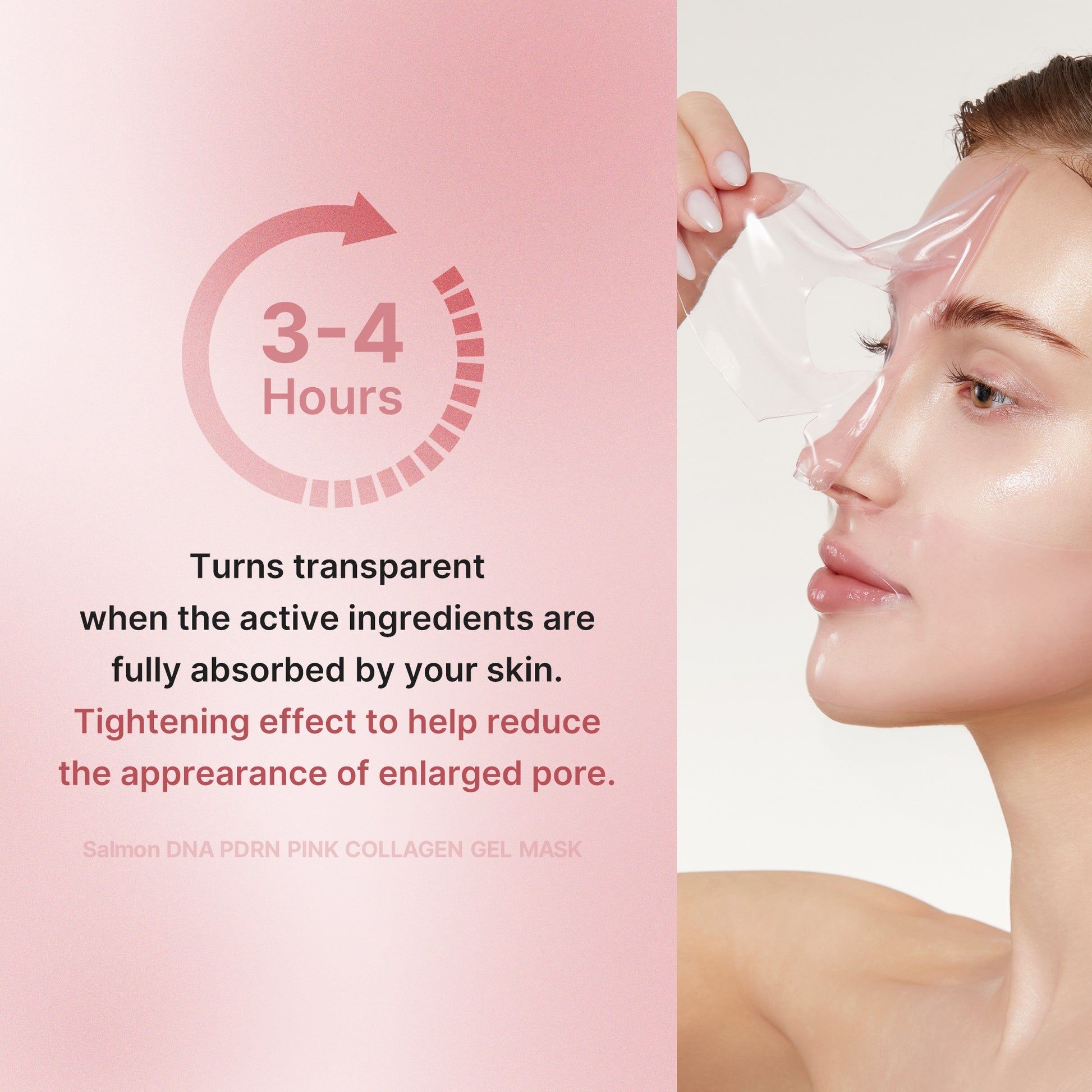 Mascarilla de Gel de Colágeno Rosa PDRN de Salmón Medicube 4EA
