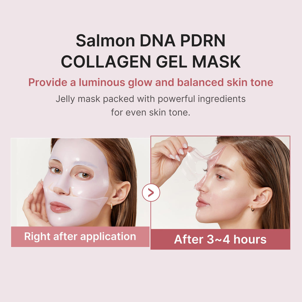 Mascarilla de Gel de Colágeno Rosa PDRN de Salmón Medicube 4EA