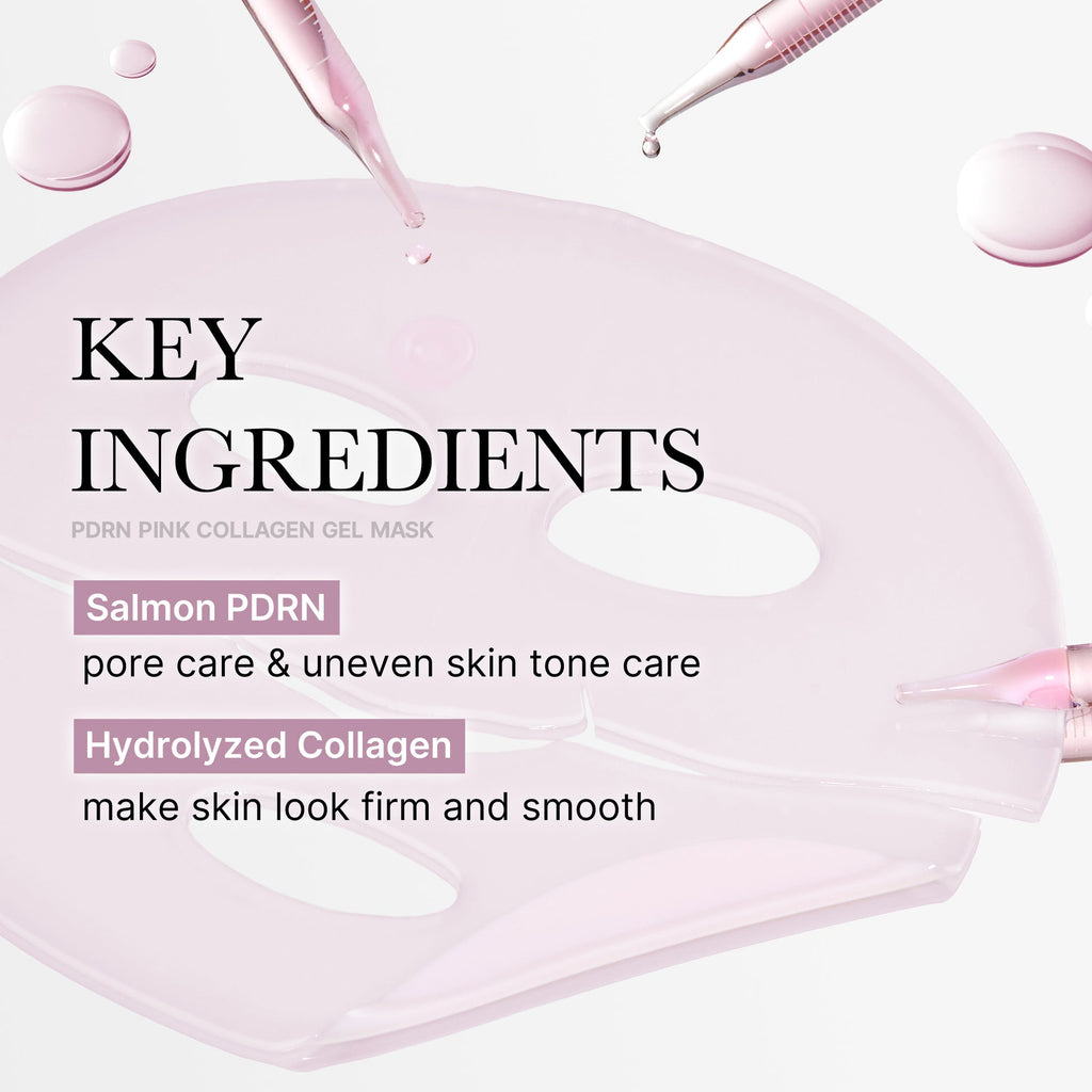 Mascarilla de Gel de Colágeno Rosa PDRN de Salmón Medicube 4EA