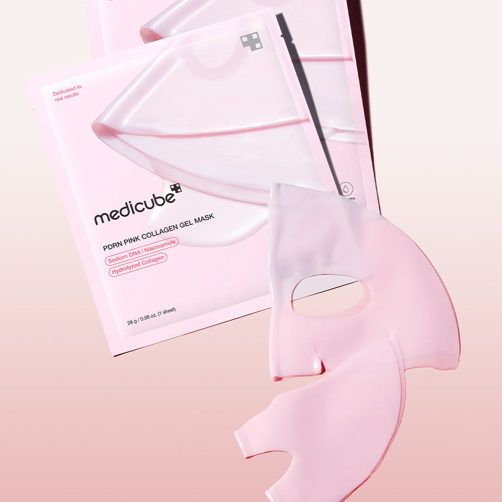 Mascarilla de Gel de Colágeno Rosa PDRN de Salmón Medicube 4EA